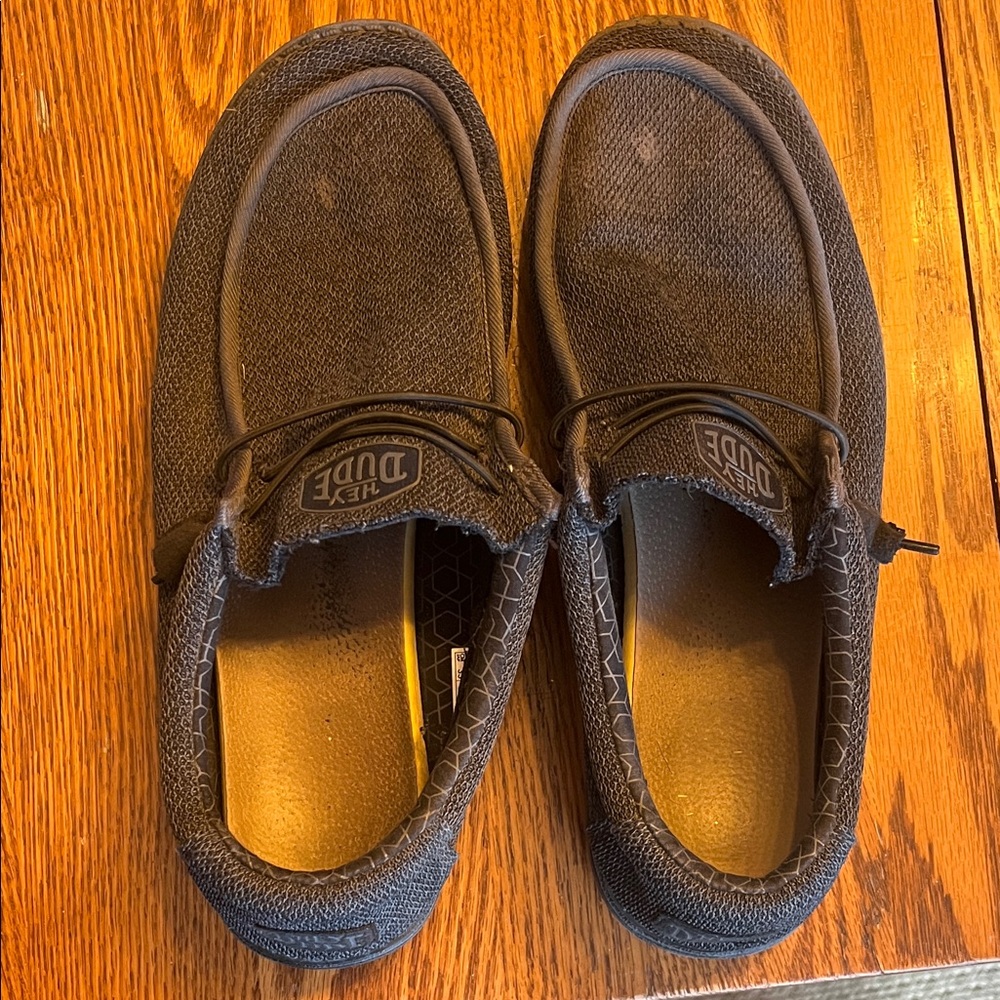 Hey Dude Men's Black Loafers